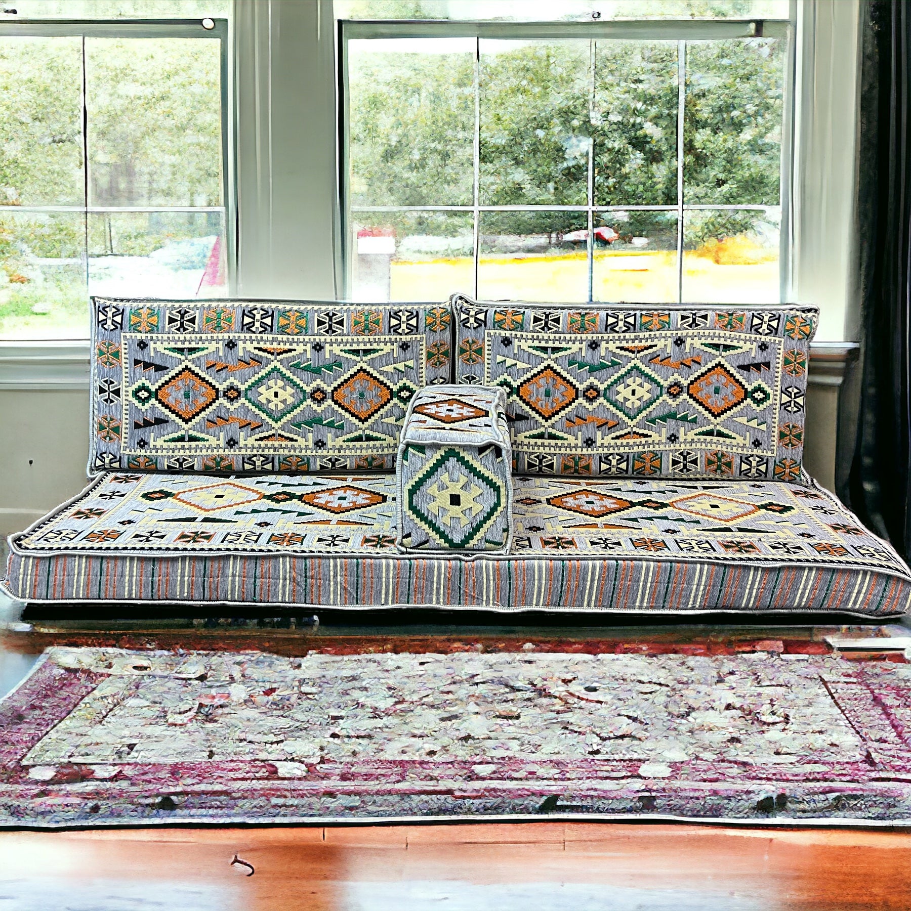 Bilal Rgs Arabic Majlis Living Sofa Sets - Handmade Arabic Seating at Bilal Rugs