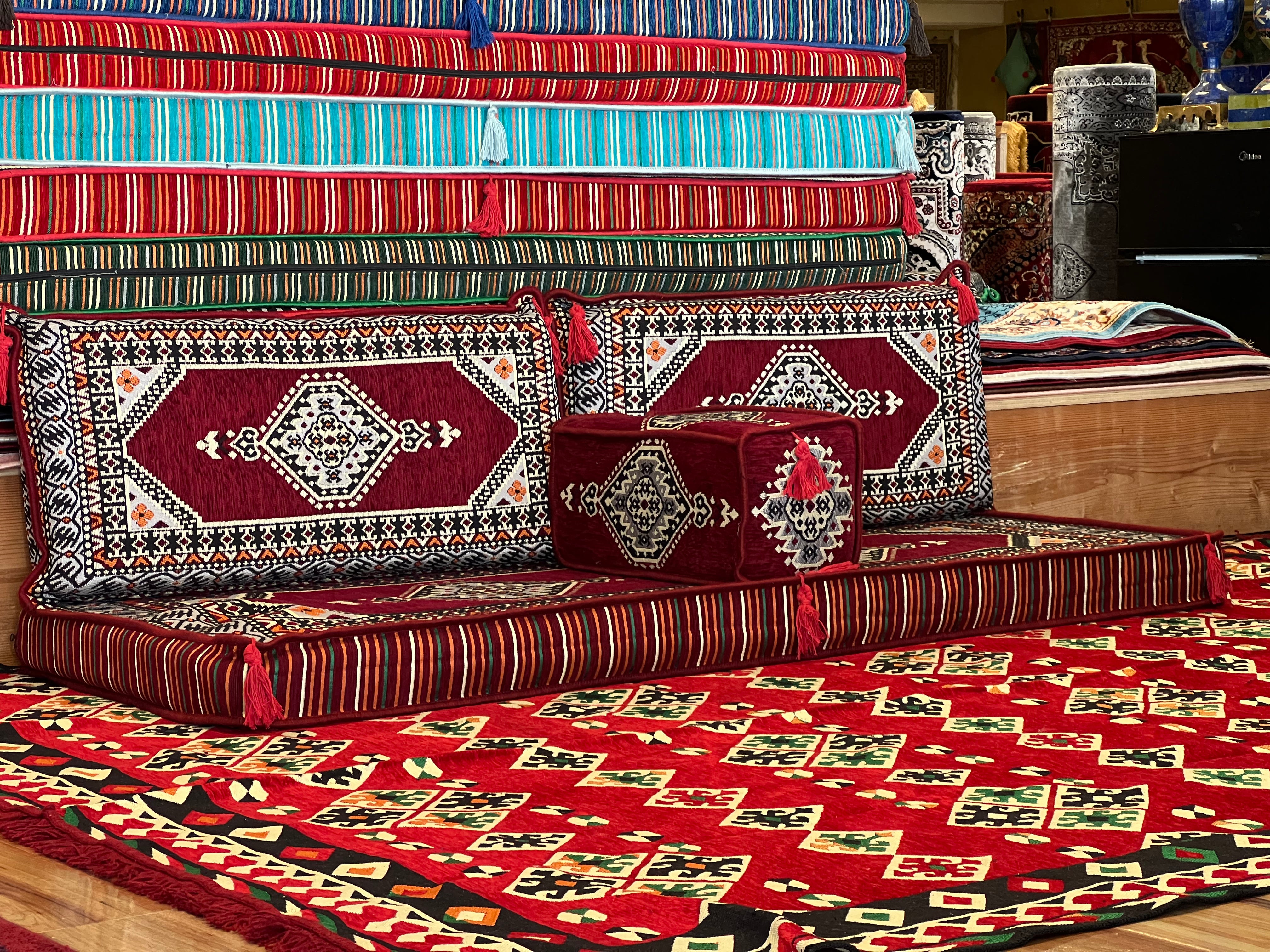 Bilal Rgs Arabic Majlis Living Sofa Sets - Handmade Arabic Seating at Bilal Rugs